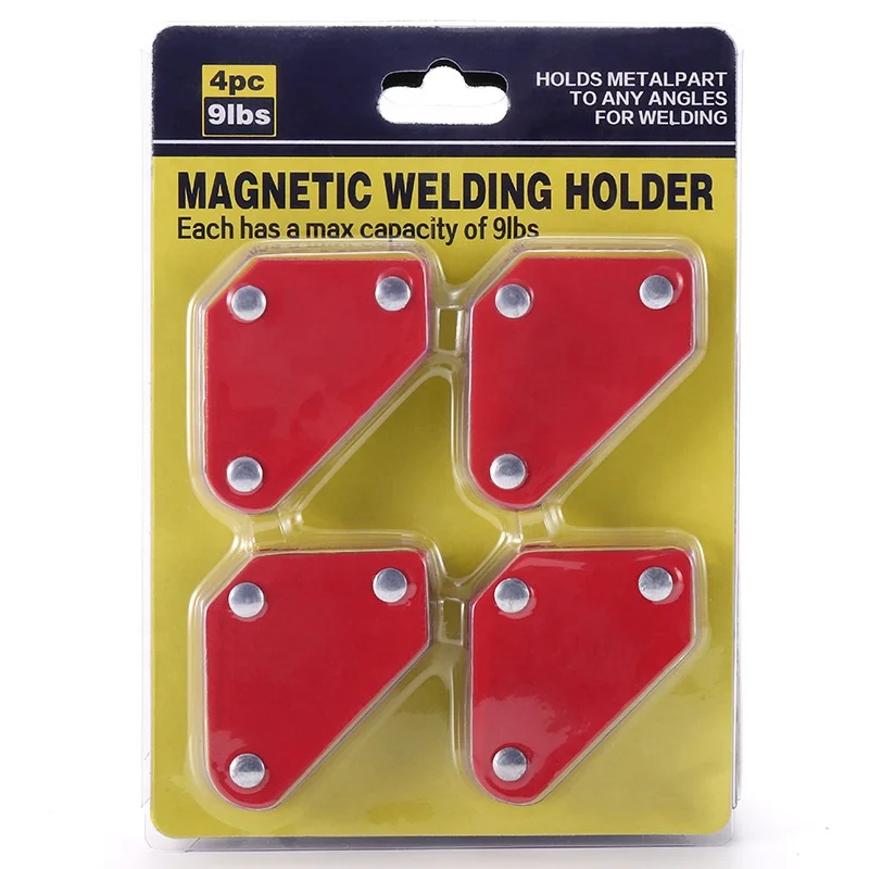 4pc Mini Welding Magnet Bracket Iron Magnetic Suction Right Angle Magnet Oblique Multiple Angles 9 lbs Magnetic Welding Locator