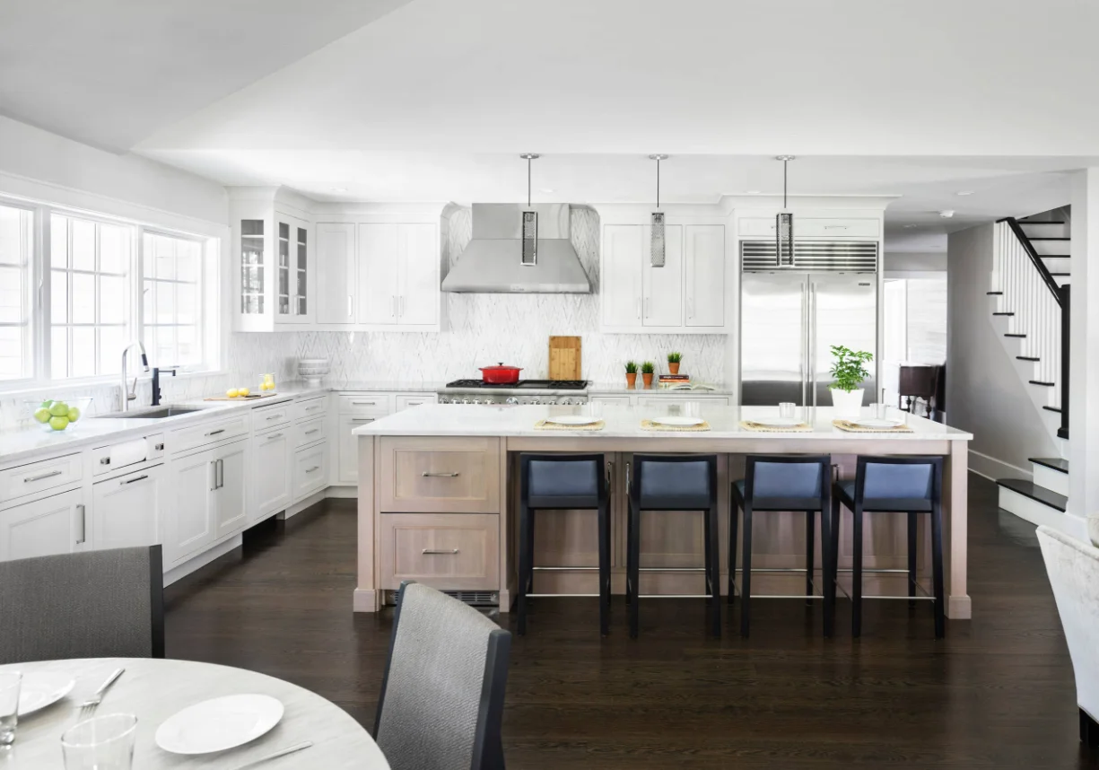 Modern L-Shape Solid Wood Timeless Shaker Custom Kitchen Cabinets White Kitchen Furnitures Pantry