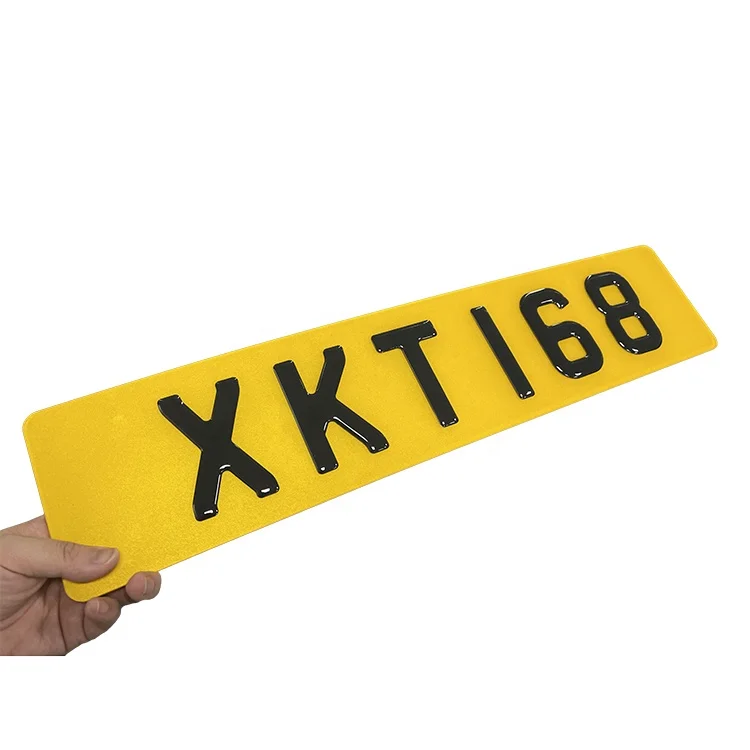 
LASER CUT Acrylic NUMBER PLATE LETTERS BLACK Strong Adhesive 3D Gel Plates 