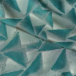 European Light Luxury Modern Silk High-precision Irregular Triangle Jacquard Cloth Finished Curtain