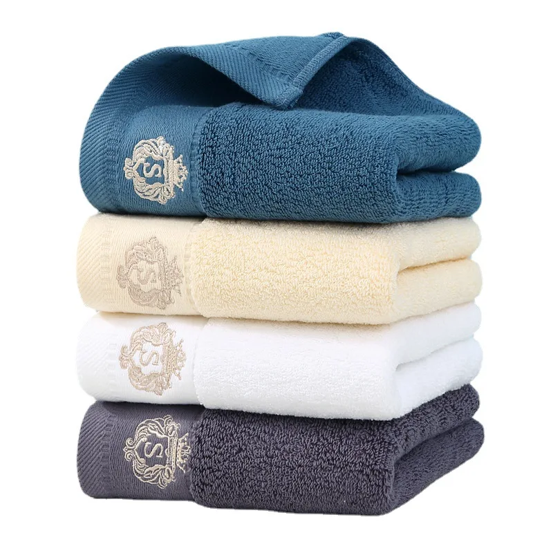 100% Cotton Terry Luxury Bath Towel Sets Customized Embroidered Logo Eco-Friendly Quick-Dry Rectangle Spa Hotel White Color