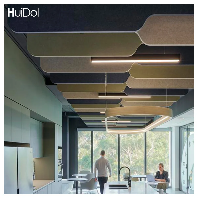 High Density Light Grey Charcoal Sound Absorption PET Acoustic Panels Polyester Felt Acoustic Panels
