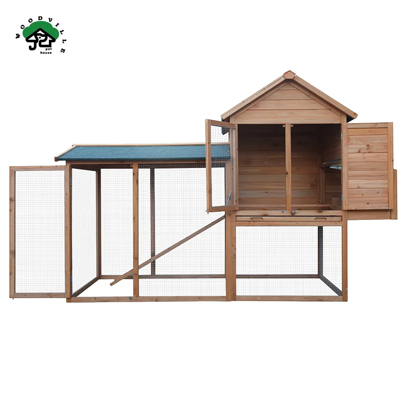 WoodVille High Quality Outdoor Animal Cages Wooden Large Chicken Coop
