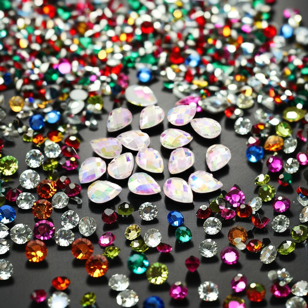 Акриловые бусины со стразами