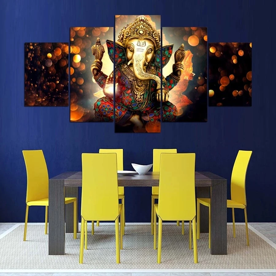 Modern Printed Home Goods Living Room Wall Art Canvas Hinduism Indian Lord Shiva Oil Painting