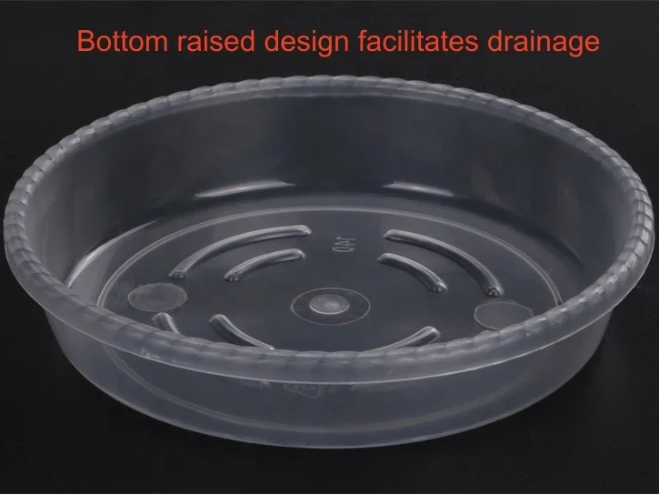 garden supplies clear plastic flower pot tray potted flower base tray transparent water receiving tray saucer