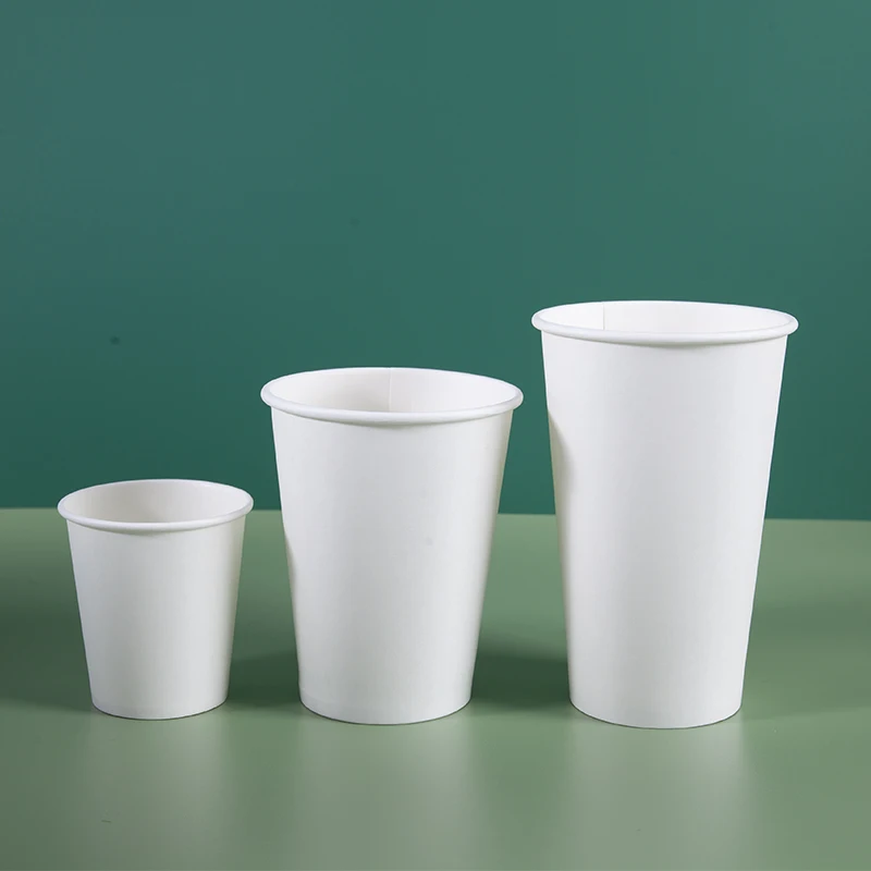 De Papel Para Bebidas Beverage Paper Cup Vaso White Black Specialty Paper Disposable Flexo Printing Offset Printing Single Wall