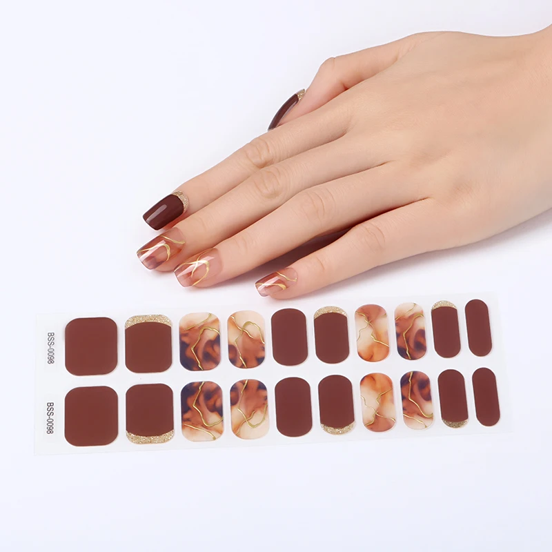 УФ гелевая наклейка для ногтей корейский новый дизайн стойкая полуотвержденная УФ-Гелевая наклейка для ногтей