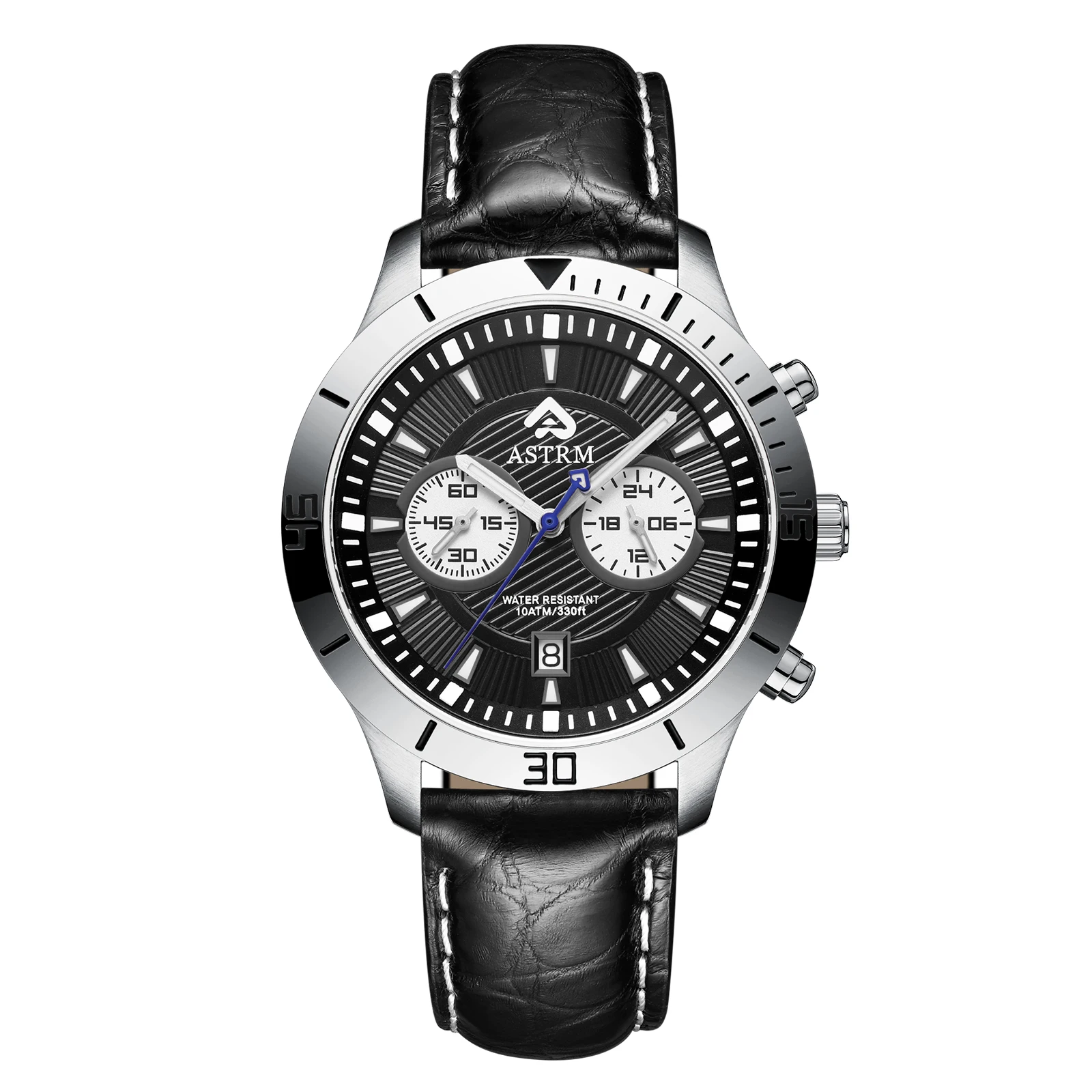 2022 Fashion business stainless steel watch Japan quartz movement man watches leather strap quartz watches