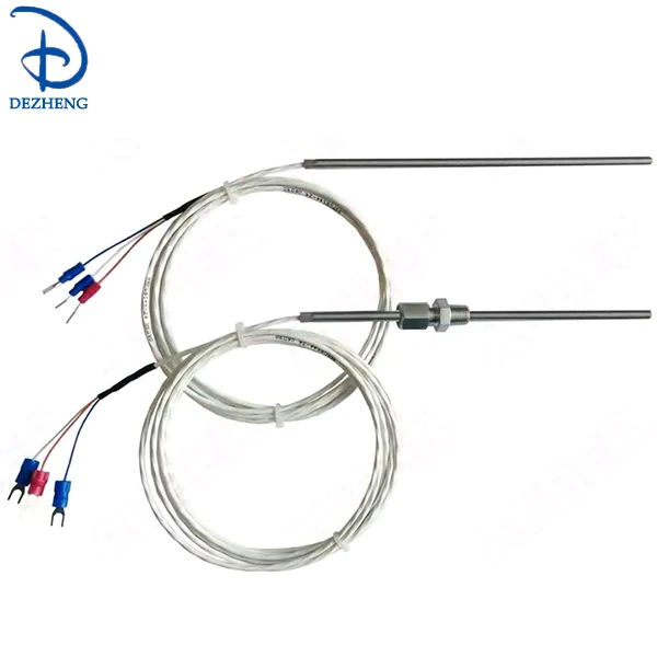 Dezheng 3mm 6 Wire Rtd Pt100 Temperature Sensor
