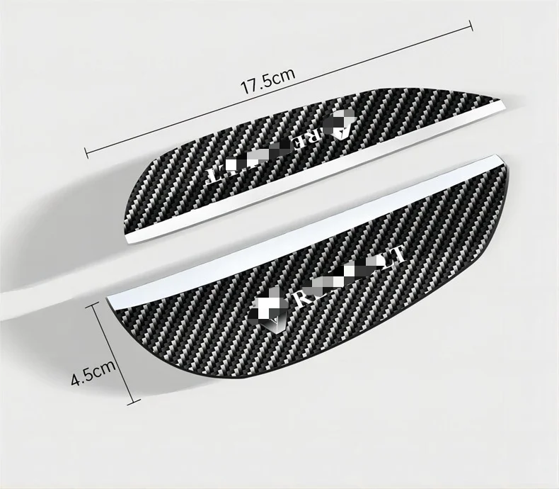 Fiber Texture Car Rearview Mirror Rain Brow Cover Reverse Mirror Rain Shield Aluminum Alloy Rain Shield Auto Parts