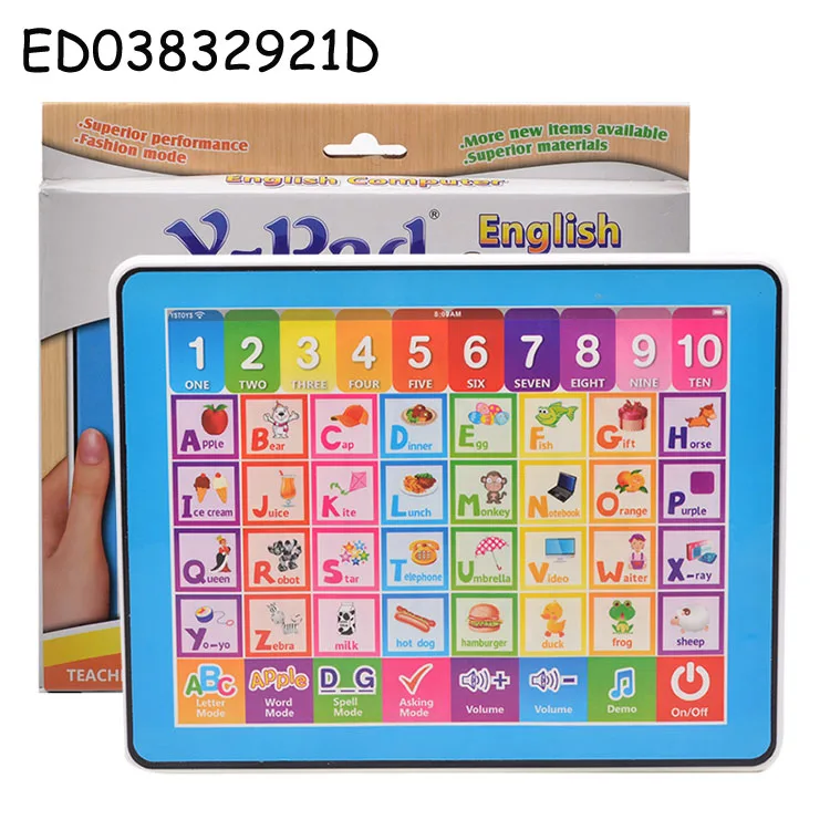 Kids Intelligent ABC Learning Machine, Laptop Toy Color BOX for Sale Battery Plastic ABS Plastic Flooring 24 Red, Blue 72 CN;GUA