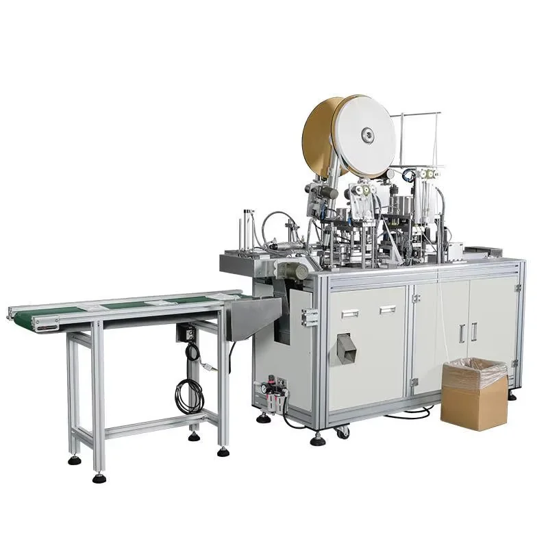 Semi Automatic Ties On disposable face Mask Ear loop Welding Machine conveyor belts Earloop joint link Non Woven Surgical sewing