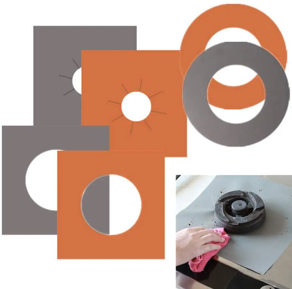 2022 New Non-Stick Gas Range Protectors Reusable Silicone Gas Stove Cover Liner Clean Mat copper stove burner covers