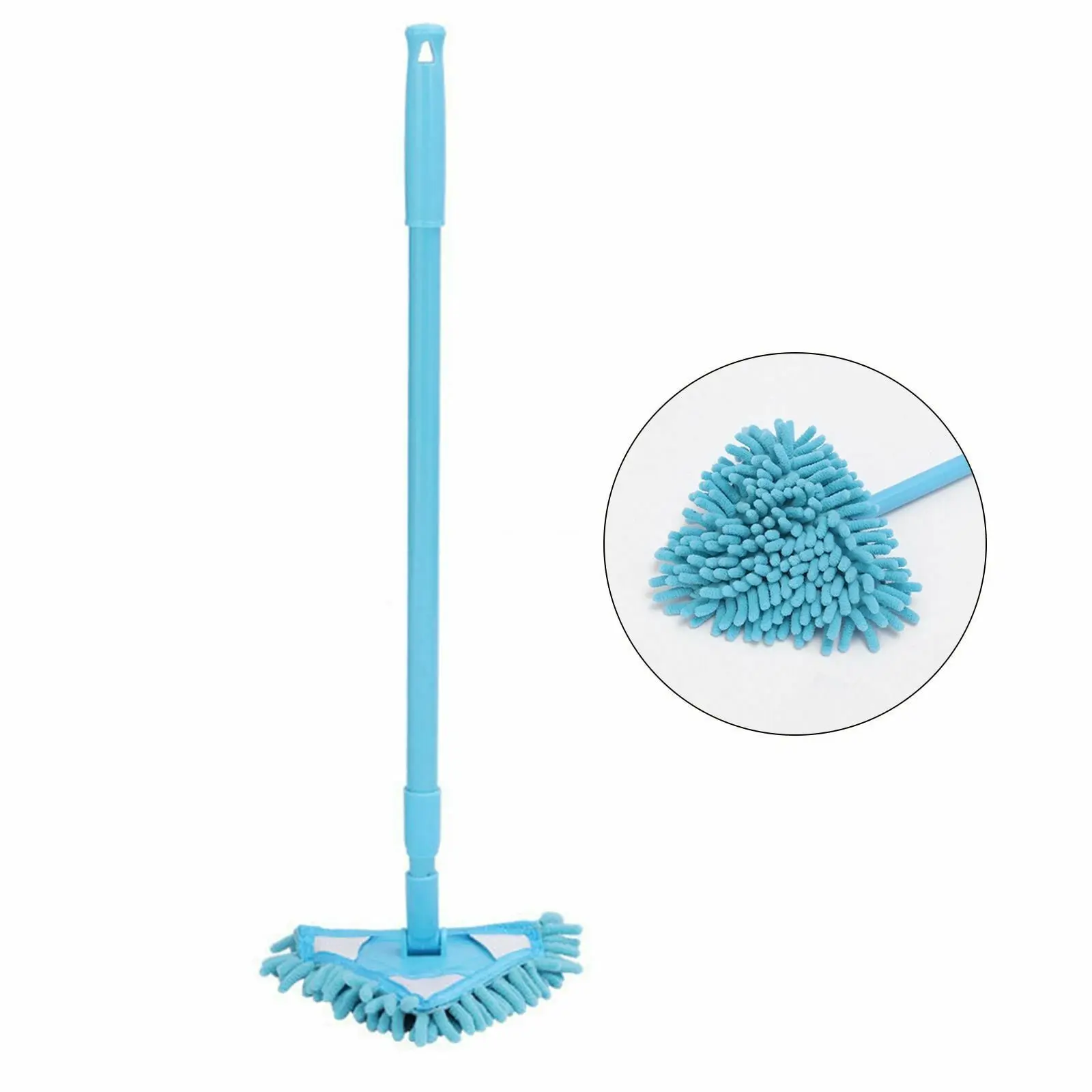 180 Degree Rotatable Mini Triangle Mops Telescopic Wall and Ceiling Mops Car Window Cleaner Wiper Cleaning Kitchen and Bathroom