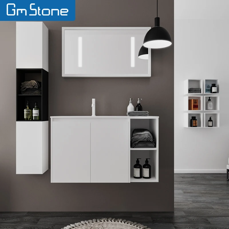 Product Practical Beautiful Wash Basin Bathroom Vanities Bathroom Furnitures Hot Sale New GM Modern Rectangle Hotel 3 Years