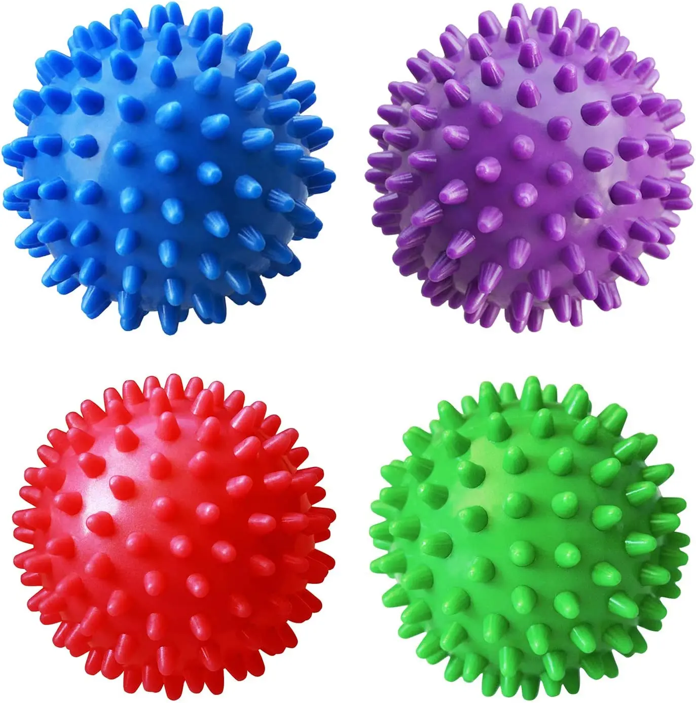 Wholesale Durable PVC Yoga Release Foot Back Shoulder Leg Hedgehog Balls Roller Massager Spiky Massage Ball For All Over