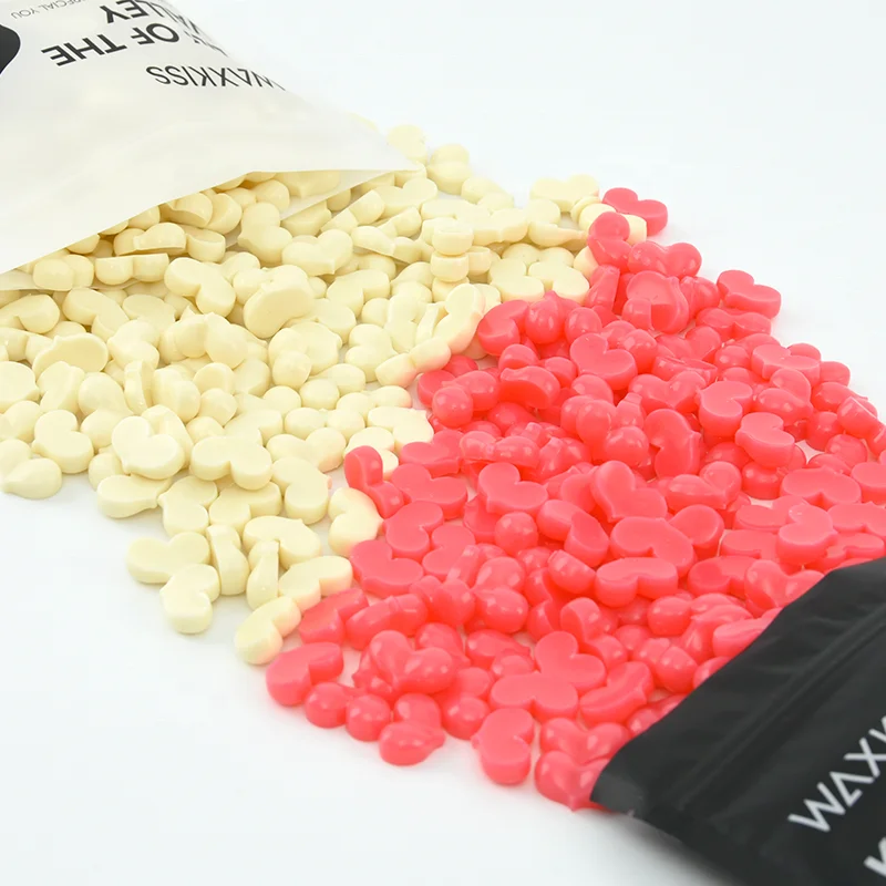 2024 New Formula Love Heart Shaped Hair Removal Wax Popular Colorful Brazilian Wax for Sensitive Skin Use