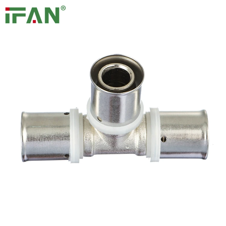 IFAN Hot Sales Equal Adapter 16MM 25MM 32MM PEX Fittings Brass Press Fitting For PEX Pipe