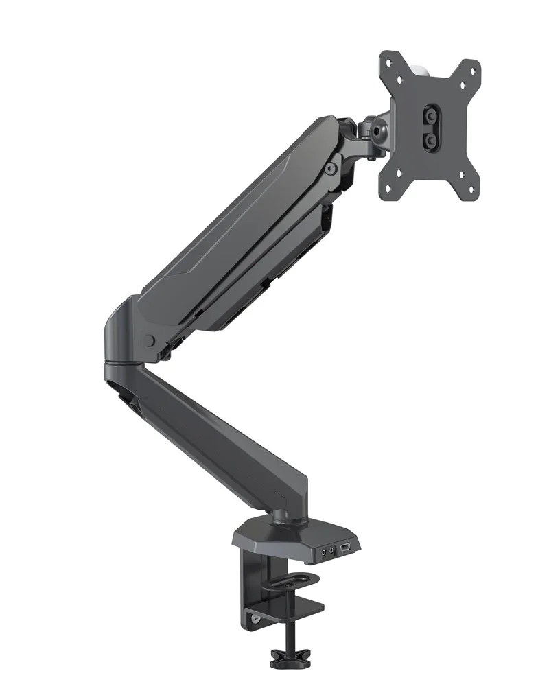 Mounts Basic Gas Spring Height Adjustable Stand Computer Monitor Arm with USB Port