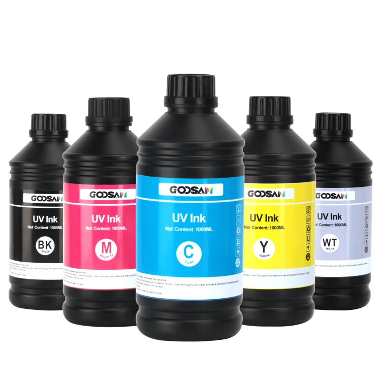 CMYK And White Neutral Hard LED Printer Ink UV For Epson Printhead Dx4 Dx6 Dx7 Dx8 Dx9 Dx10 Dx11 Print Head Printer Head