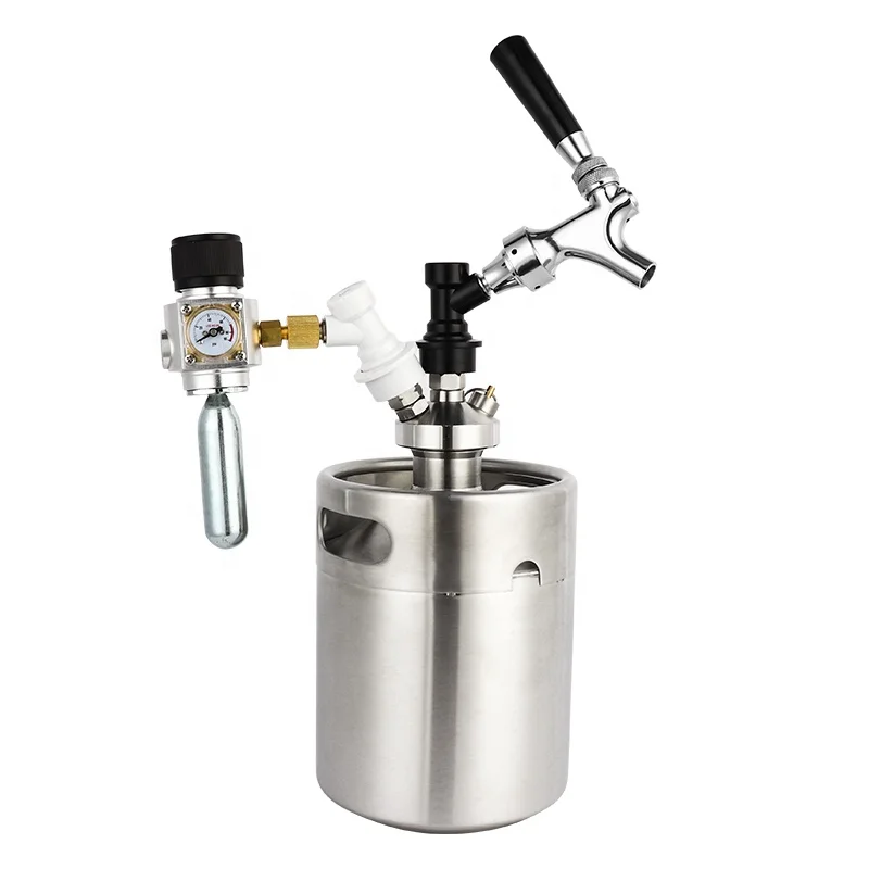 90PSI Mini CO2 Gas Regulator Carbonation Soda Water Pressure Reducing PipeThread Valve Adapter Homebrew DIY Accessory for Home