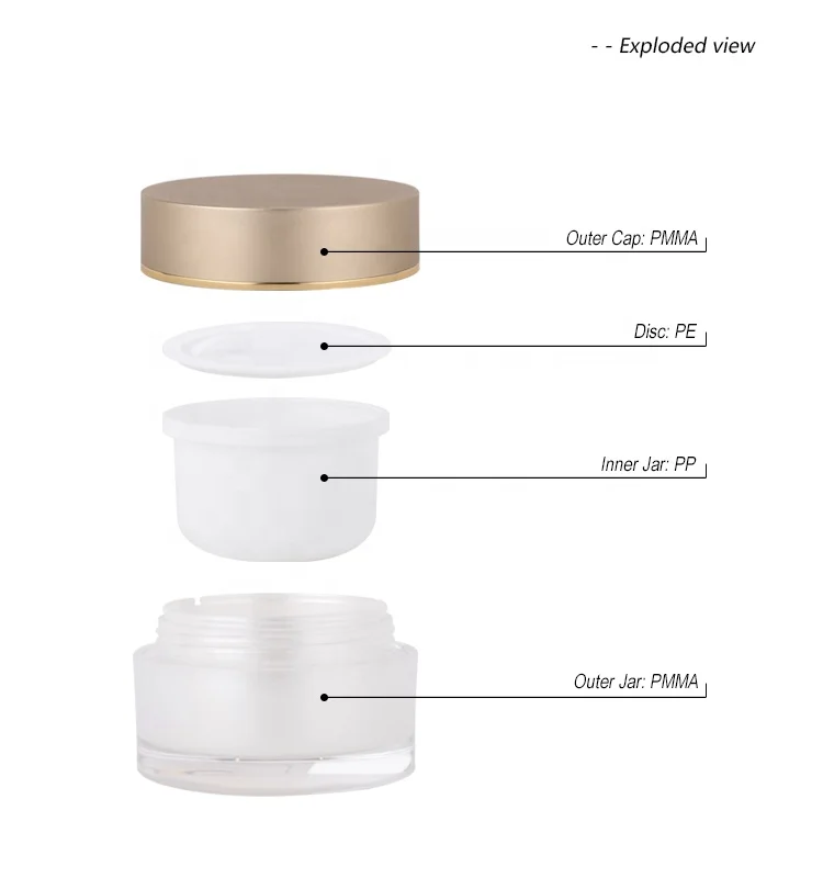 20/30/50ML round  cosmetic jar plastic