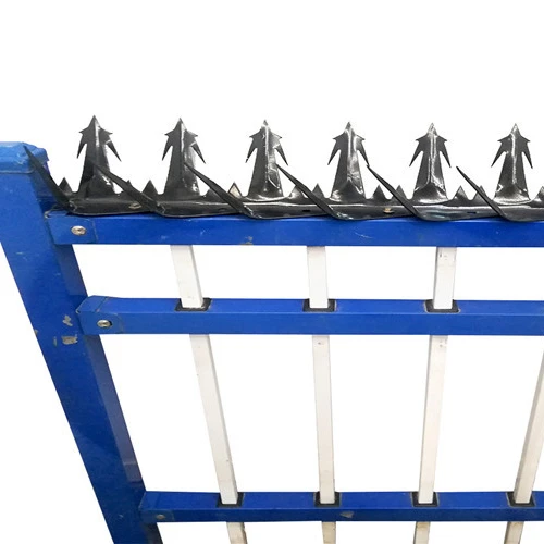Galvanized Razor Security Anti Climb Wall Spikes in Barbed Wire
