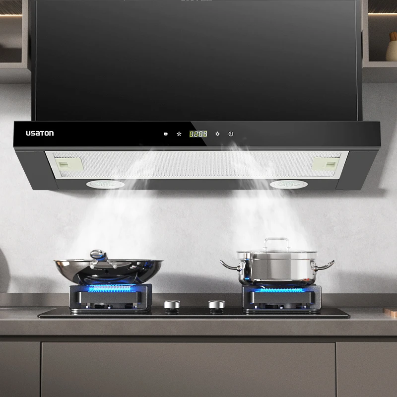 Unique design 200w copper motor good quality cooker range hood for kitchen household