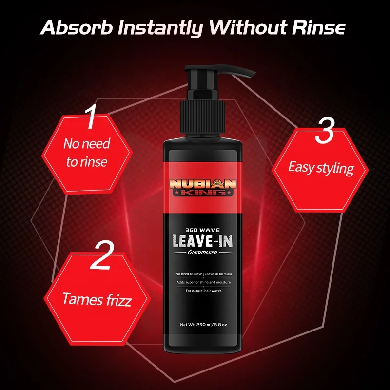 Golder поставщик NUBIAN KING брендовый анти-завивка мужчины оставить в кондиционер для натуральных волос