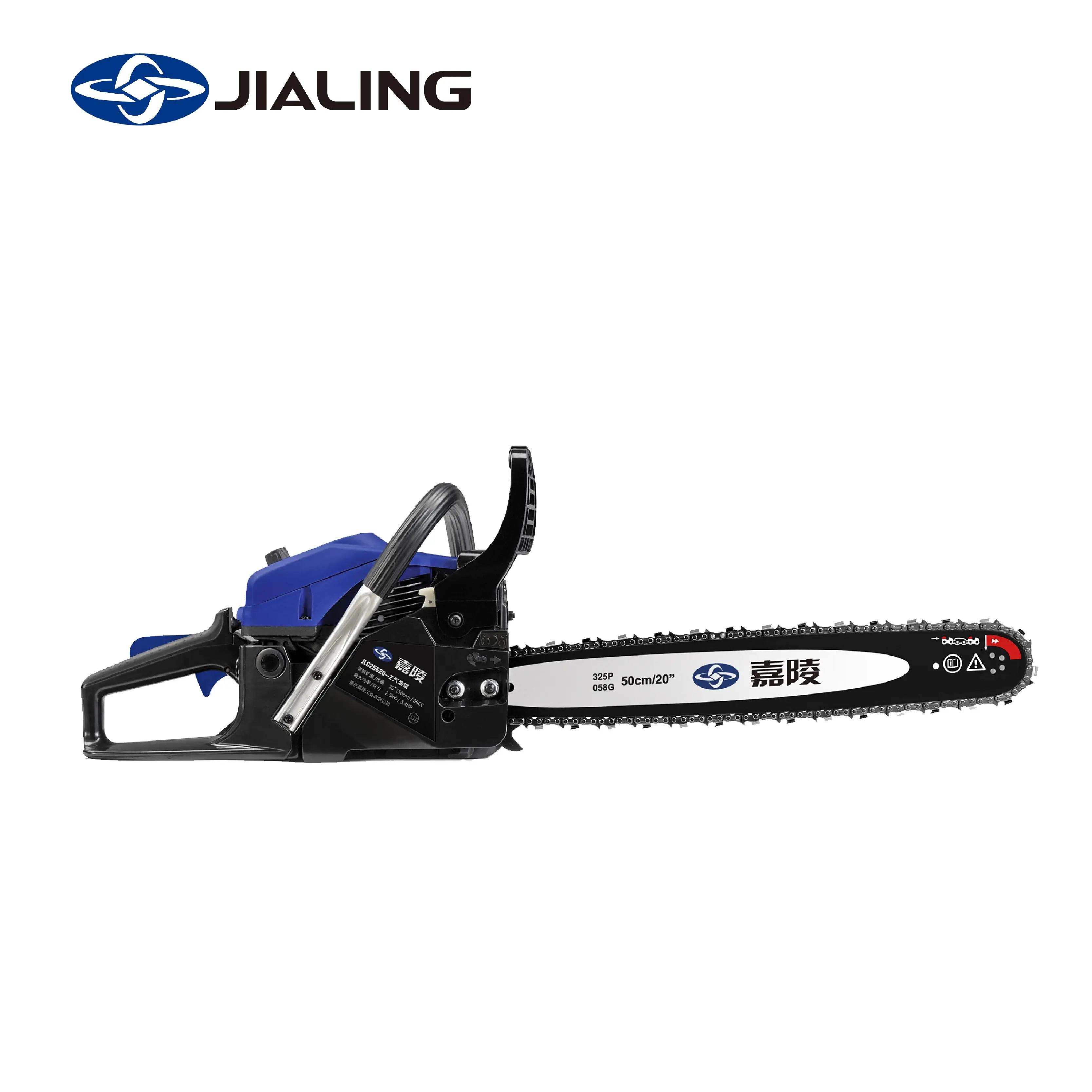Professional Gasoline Chainsaw 56cc 2 Stroke 20IN Petrol Chain saws 2500w Big Powerful Wood Tree Cutting Machine