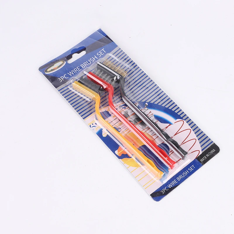 Hot sale fashion popular steel brass polishing detail metal rust clean copper wire brush stainless steel wire brush set