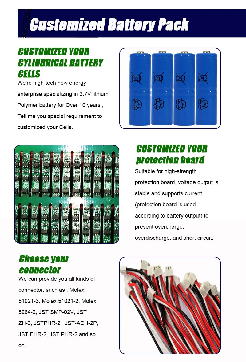 Custom Rechargeable 2S1P 900mAh 1500mAh Battery Pack Nimh Battery Pack 2.4V for Electric Products