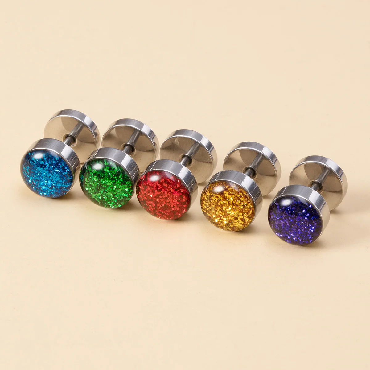 SC New Arrival Fashion Silver Plated Earrings Trendy Stainless Steel Earrings Cool Colored Cuff Earrings for Women