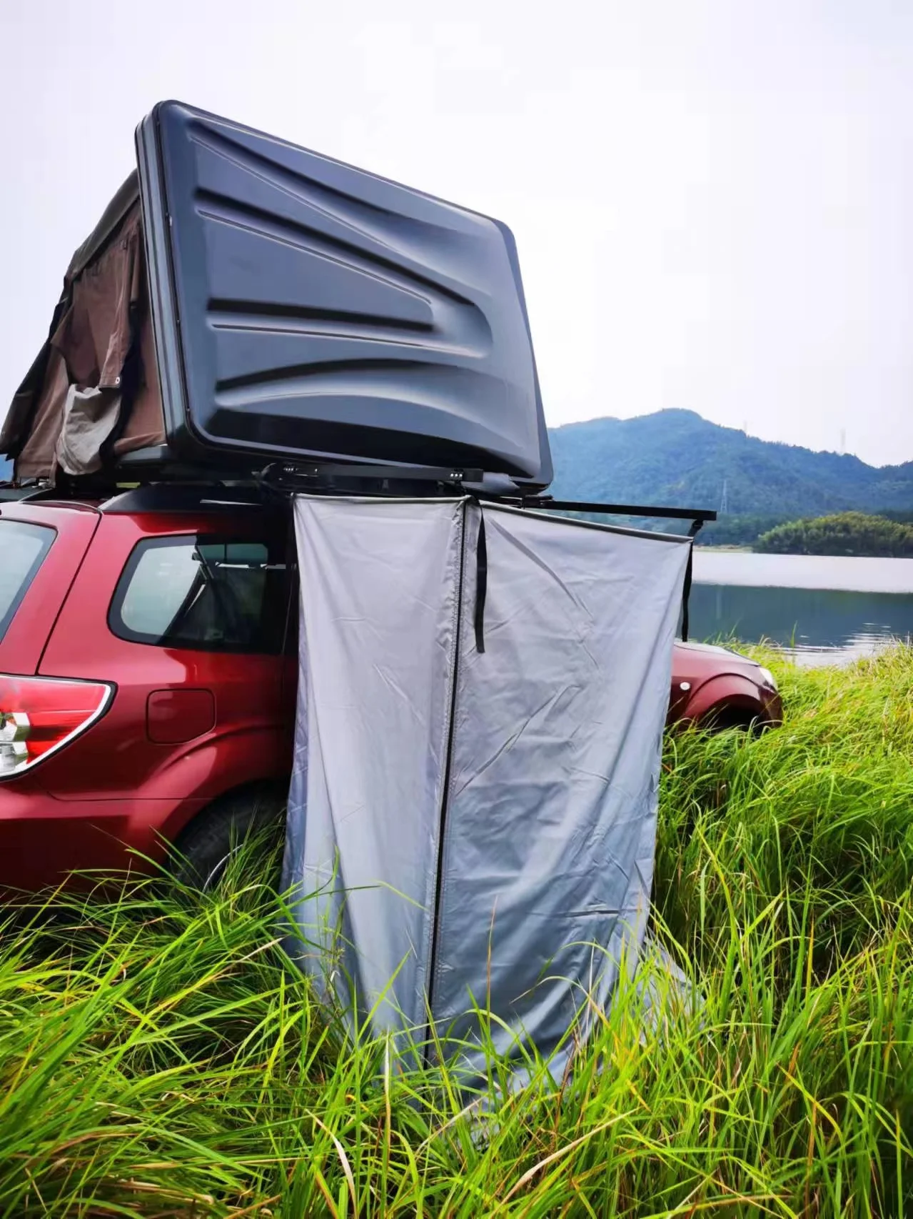 Outdoor Camping Waterproof  shower side awning roof top tent awning shower tents