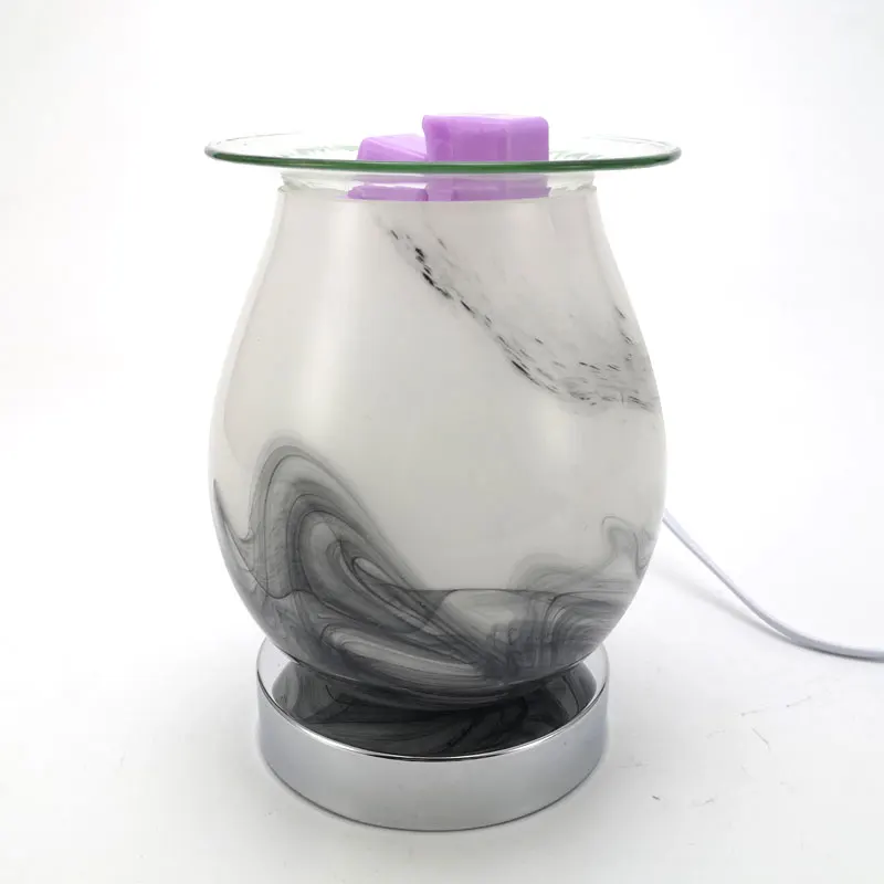 glass wax melt burners traditional ink painting style candle warmer lamp electric tart warmers wholesale B0719