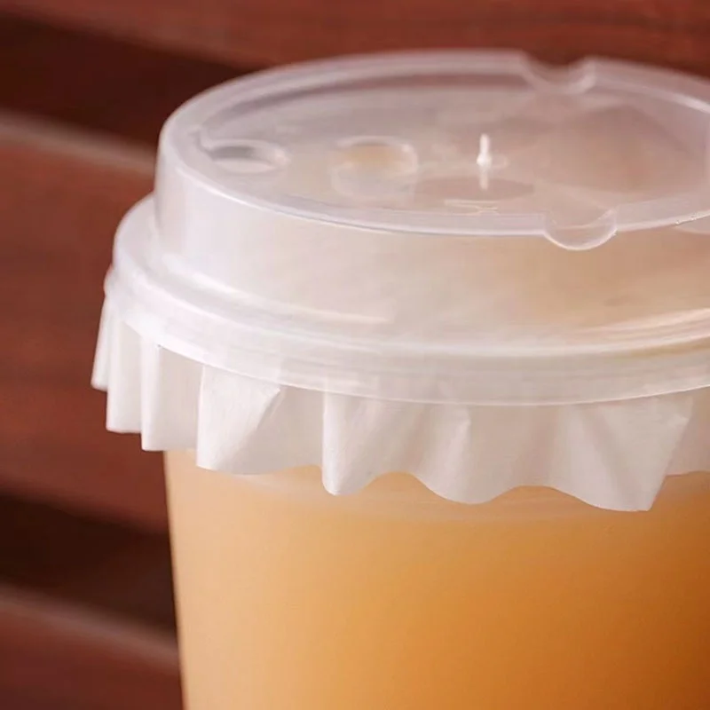 Disposable Food Grade Coffee Milk-tea Cup Air-right Sealing Leak-proof Mat Waterproof Leak Proof drink paper Sheet