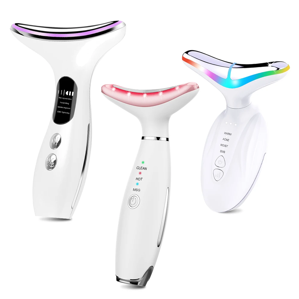 OEM Beauty Products USB Neck Face Beauty Device Anti-Wrinkle Remover Anti-Aging Face and Neck Massager Facial Massage Machine