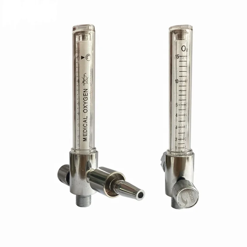 Double oxygen flowmeter for oxygen wall outlets, British standard, 0-15LPM, oxygen therapy products