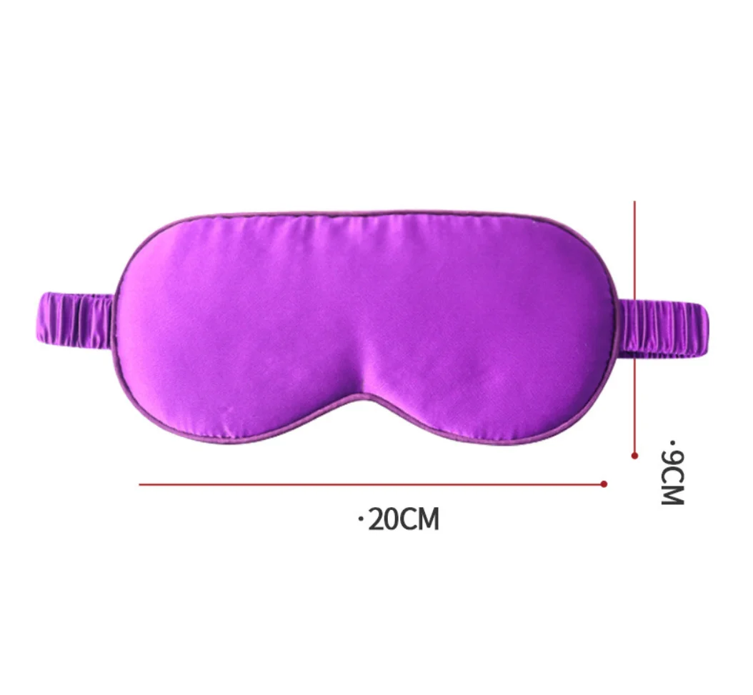100%Silk-Like Custom Logo Satin Silk Sleeping Eye Mask