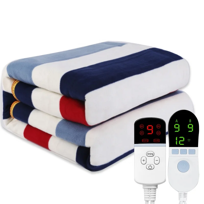 Amazon best selling King Bed 220v110v heated electric throw blanket Winter High Quality Plush Element Customizable Coral Sherpa