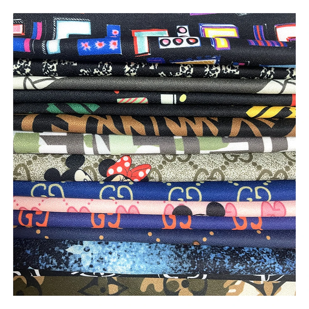 Дизайнерская Роскошная брендовая ткань из Жоржетта с цифровым принтом для одежды (1600567846427)
