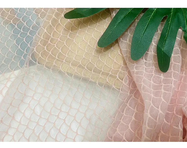 New nylon factory stock  elastic lace jacquard fabric curtain fabric for cloth