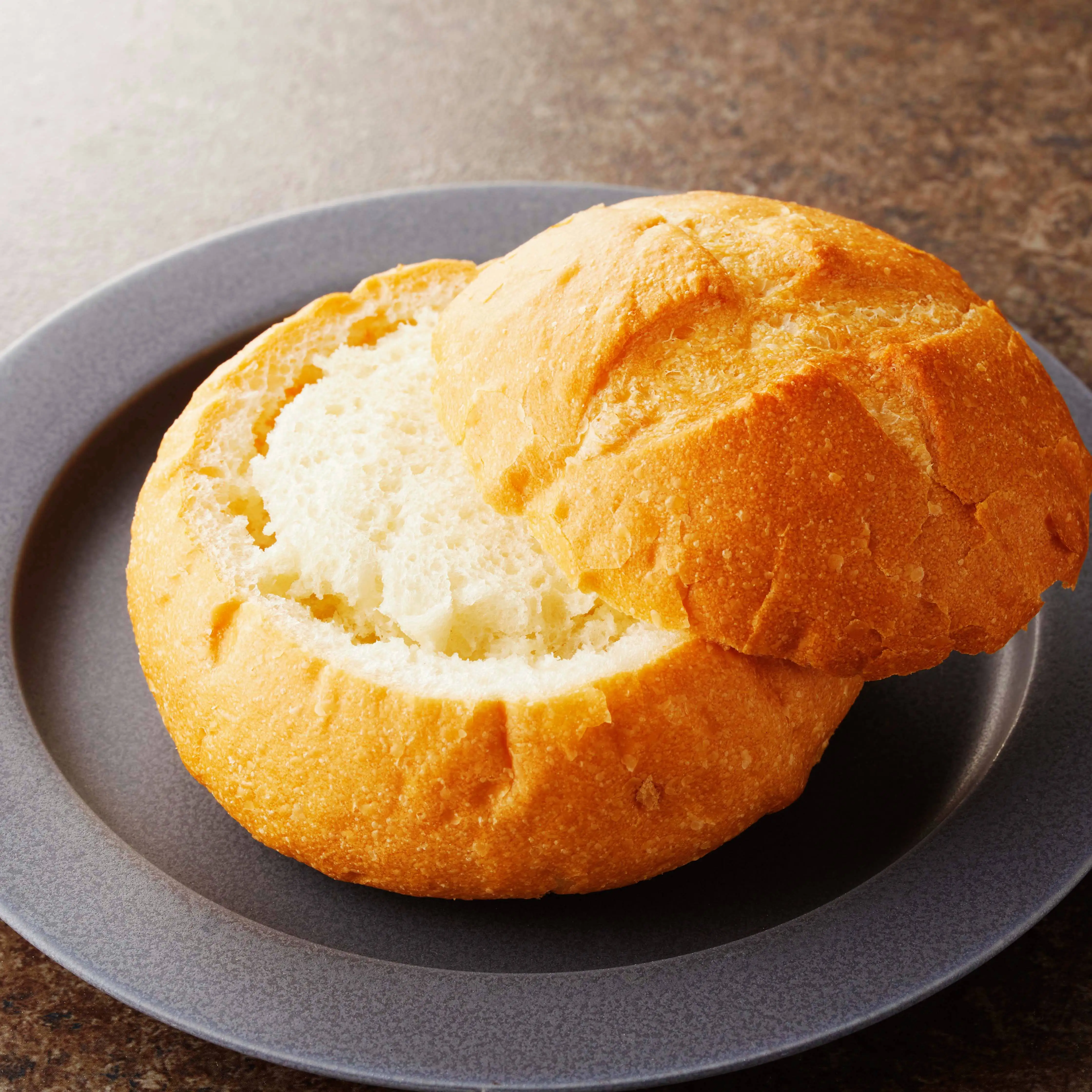 Продукт из японского теста дыни с ломтиками и разрезами