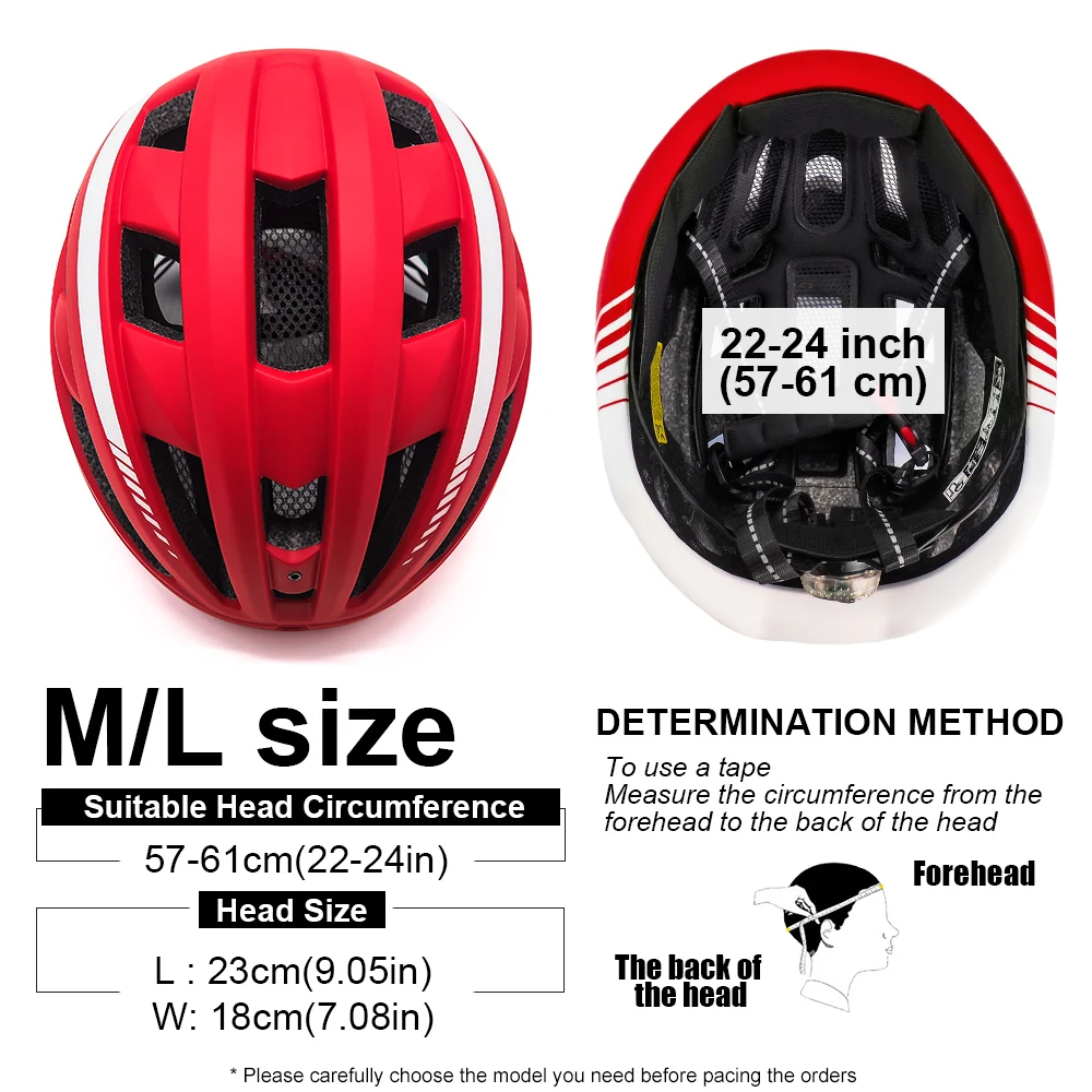 
VICTGOAL Goggles Bike Helmet with Sun Visor Super Bright LED Light Cycling Helmet 