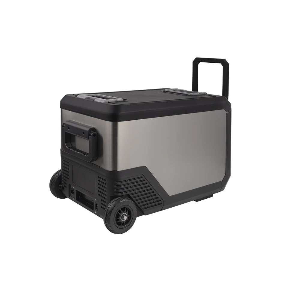 top selling 40 liter freezer car with compressor portable refrigerator mini car fridge with wheel handle