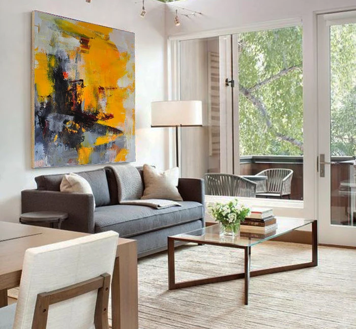 100X100cm Original  Handmade House Wall Decor Art Abstract Acrylic Canvas Oil Painting