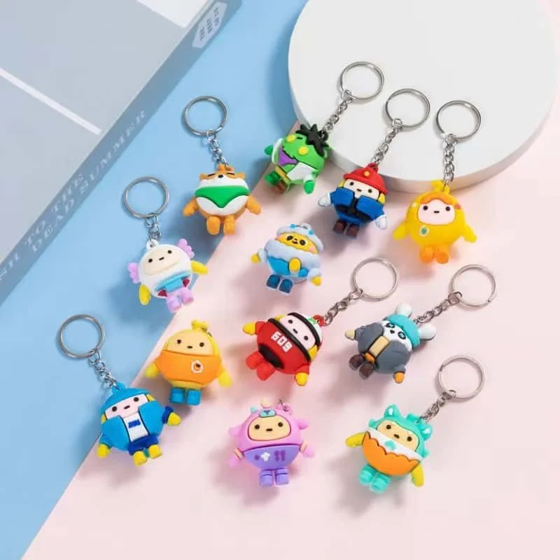 Professional Custom 3D Logo Keychain Soft PVC Cloth and Metal for Business Use Key Holder for Hotels