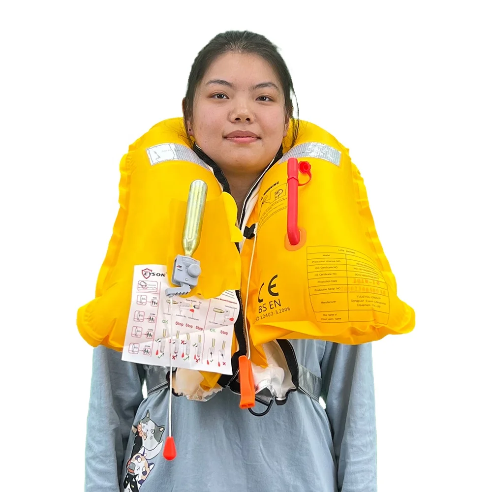 No MOQ OF 150N Men Custom Logo Inflatable Life Jacket For Swimming