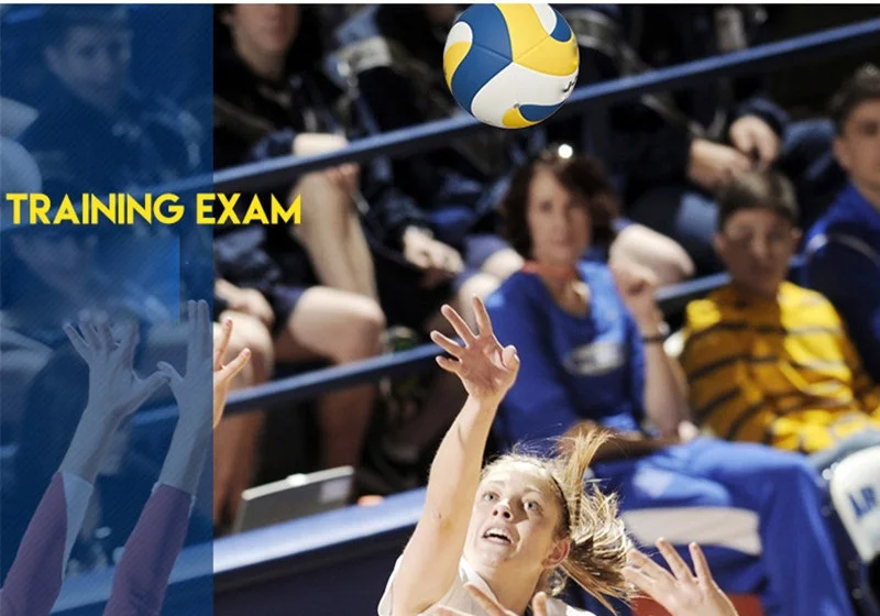 Competition Training Volleyball Official Machine Stitched Neon Leather Size 5 Beach Volleyball